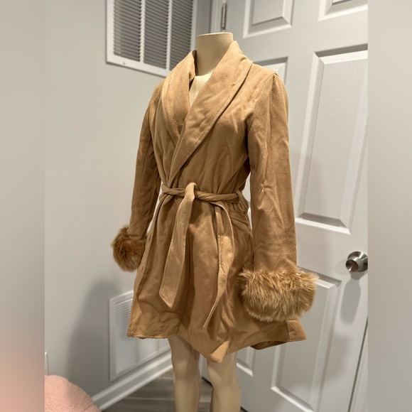 Tan Fur Dress Jacket - Picture 2 of 7
